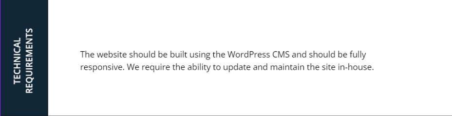 Technical Requirements of a Design Brief