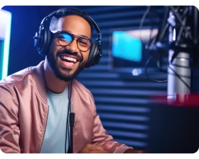 A userlytics user experience researcher recording a powerful episode for you to learn more about UX. Podcast