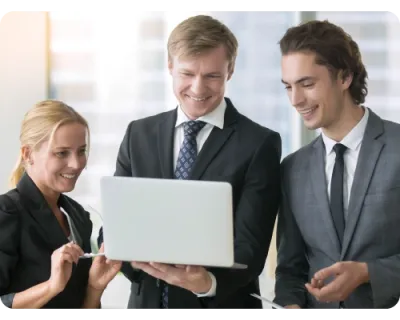 a group of successful business people looking at Userlytics latest news realizing it the best platform for user experience tests.